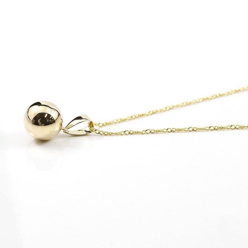 18金ネックレス トップ メンズ ゴールド 18k シンプル イエローゴールドk18 丸玉 ペンダント チェーン 男性 人気 トレジャーハンター 送料無料 セール saleの画像