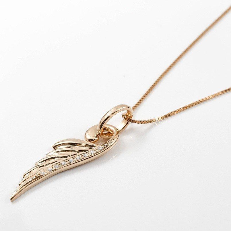 【限定品】 ゴールド ネックレス ペア トップ フェザー ダイヤモンド ゴールド10k 10金 羽根 ペアネックレス ダイヤ 羽 翼 メンズ レディース 送料無料 セール SALE 【LWH2441205623】(85320円)