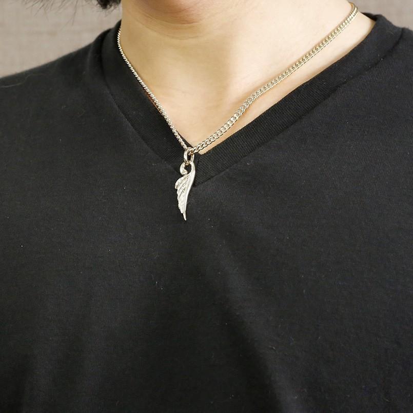 ネックレス トップ メンズ 喜平 ダイヤモンド シルバー925 羽根 ペンダント sv925 キヘイ ダイヤ 天使 エンジェル 羽 翼 フェザーネックレス セール SALE_4