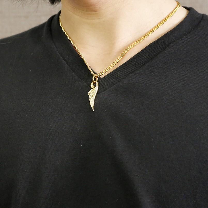 ネックレス メンズ 喜平 ダイヤモンド イエローゴールドk18 羽根 