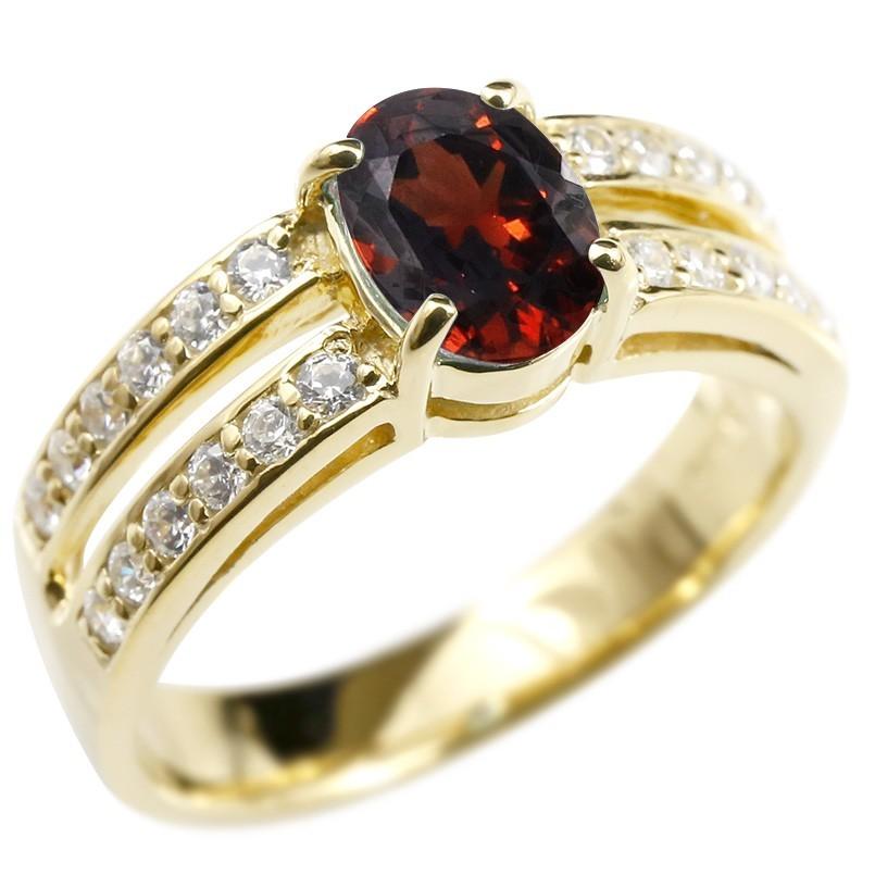 リング ダイヤモンド ガーネット イエローゴールドk18 婚約指輪 ダイヤ ピンキーリング指輪 幅広 エンゲージリング 18金 レディース 送料無料 セール SALE