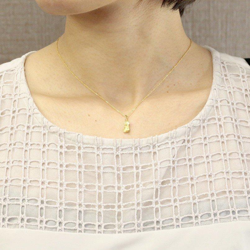 純金 ネックレス トップ 24金 レディース テディベア クマ ゴールド 24K ペンダントトップ ゴールド k24 くま 熊 送料無料 人気 セール saleの画像