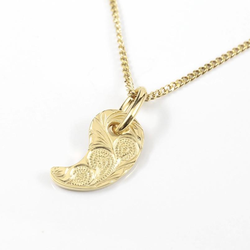 18金 ネックレス トップ 喜平 トップ メンズ ハワイアンジュエリー 勾玉 ゴールド 18k イエローゴールドk18 キヘイ まが玉 男性 人気 送料無料 セール saleの画像