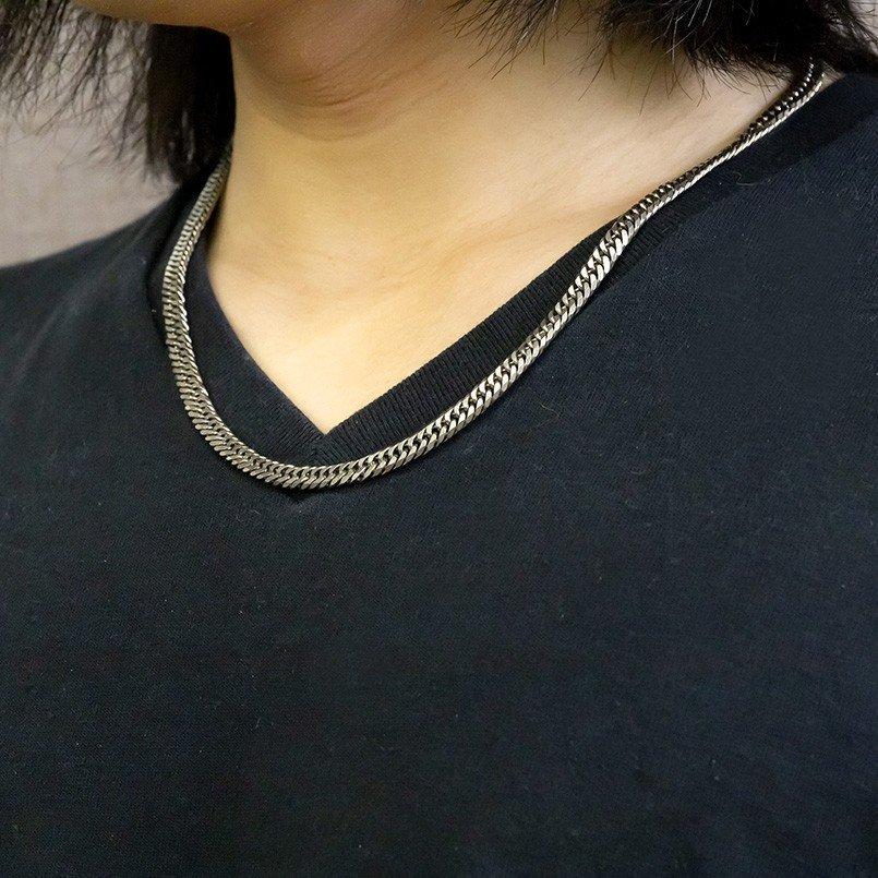 ジュエリー工房アトラス ネックレス 喜平 メンズ 6面ダブル チェーン