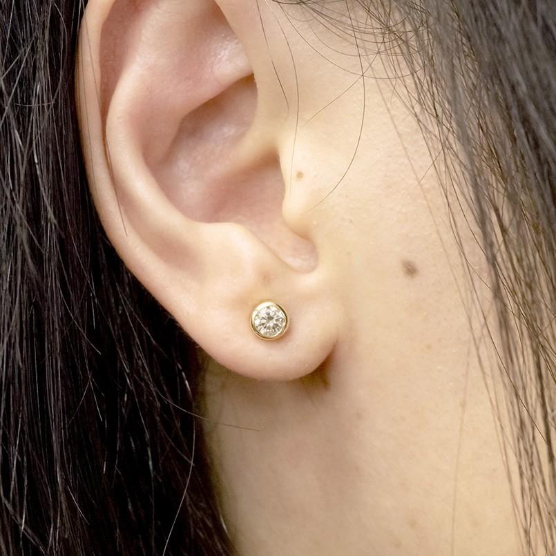 ジュエリー工房アトラス 18金 ピアス キャッチのいらないピアス 片耳