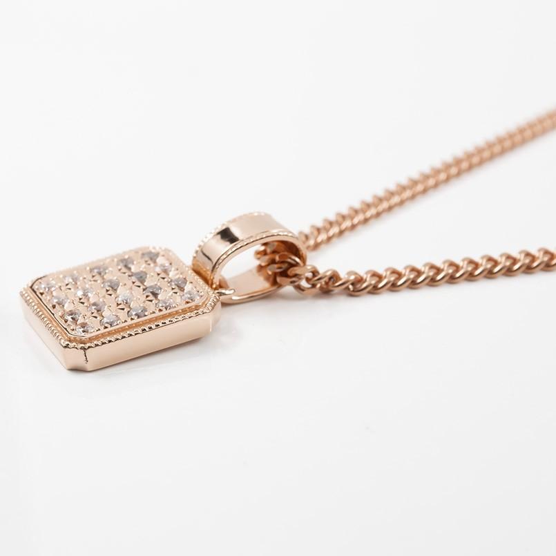 ネックレス トップ メンズ 喜平用 ダイヤモンド ピンクゴールドK10 ペンダント キヘイ 10金 ダイヤ 0.5ct 男性用 シンプル ミル打ち 送料無料 セール saleの画像