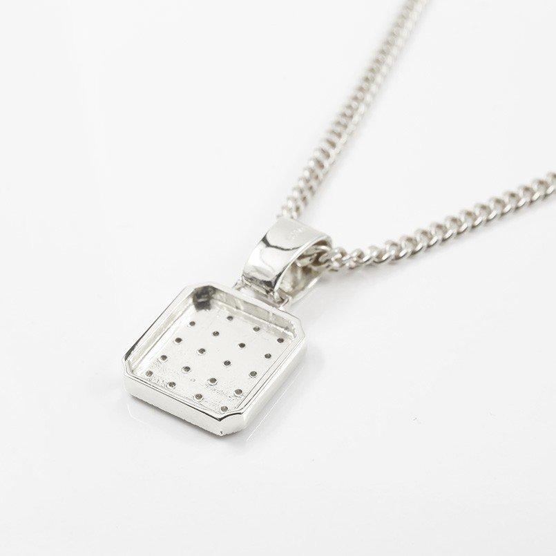 ネックレス トップ メンズ 喜平 ダイヤモンド ホワイトゴールドK10 ペンダント キヘイ 10金 ダイヤ 0.5ct 男性 シンプル ミル打ち 送料無料 セール saleの画像