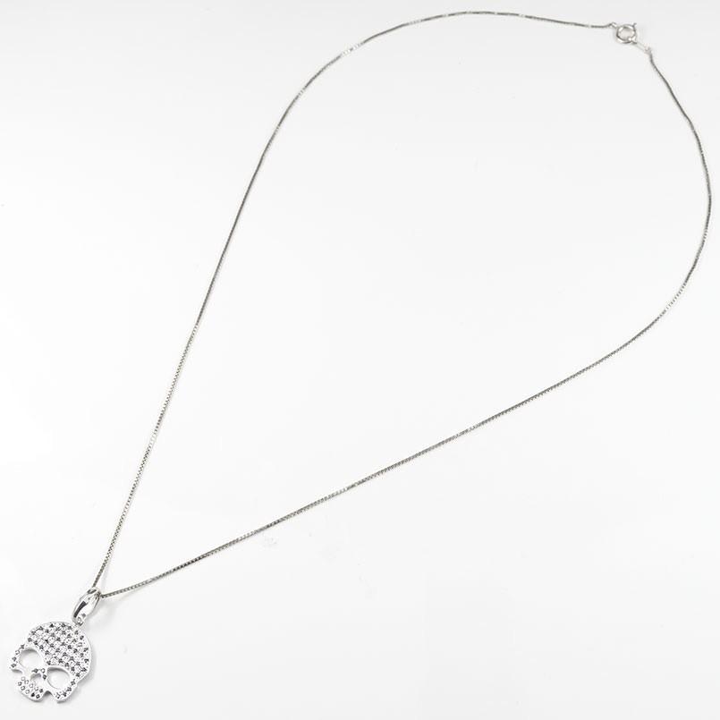 初回限定 プラチナネックレス メンズ ブラックダイヤモンド ドクロ ペンダント Pt900 ダイヤ 男性用 チェーン スカル 髑髏 コントラッド 東京 送料無料 高い品質 Missbargainhuntress Com