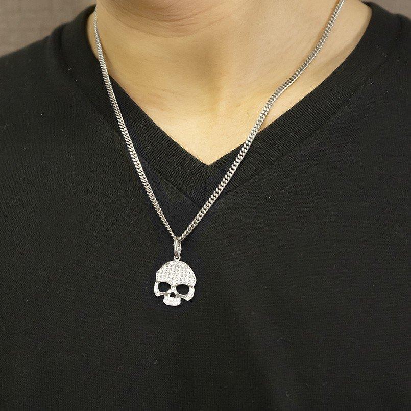 ネックレス トップ メンズ 喜平 キュービックジルコニア シルバー925 ドクロ sv925 キヘイチェーン スカル 髑髏 コントラッド 東京 送料無料 セール SALE_4