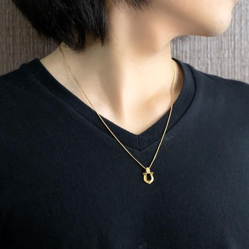 純金 ネックレス トップ 24金 メンズ ダイヤモンド 24K 馬蹄 ペンダントトップ ゴールド 金 K24 蹄鉄 ホースシュー スタンダード 送料無料 人気 セール saleの画像