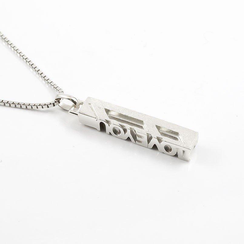 プラチナネックレス トップ メンズ プラチナ900 バーネックレス トップ I LOVE YOU 側面 メッセージ ペンダント pt900 スティック 送料無料 セール saleの画像
