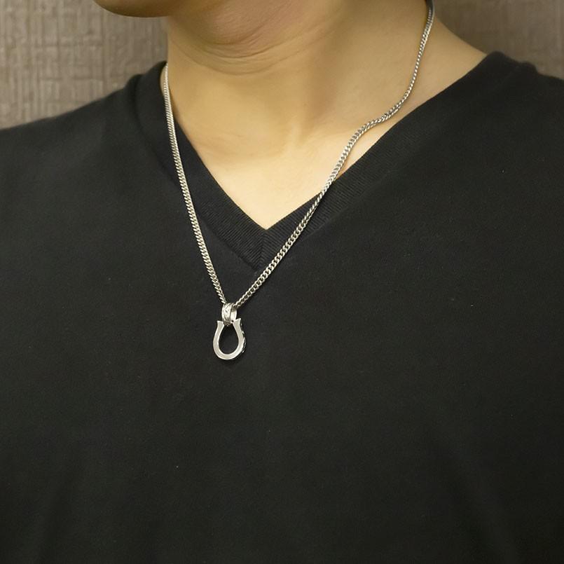 ハワイアンジュエリー ネックレス トップ メンズ 喜平 馬蹄 シルバー925 ペンダント シンプル sv925 ホースシュー 蹄鉄 キヘイ 送料無料 人気 セール saleの画像