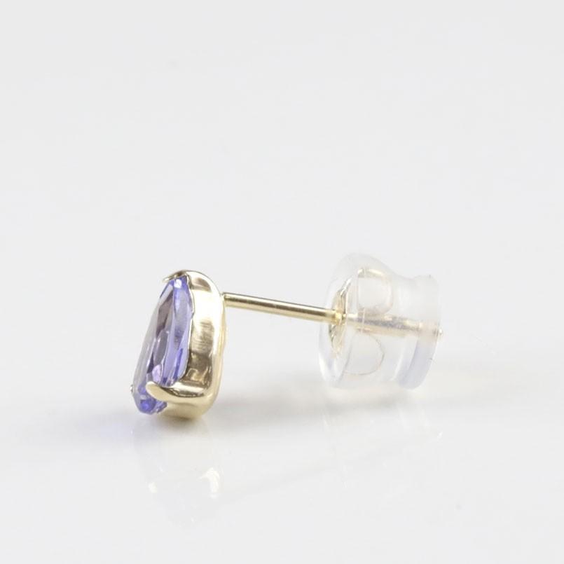 ピアス 10金 タンザナイト スタッドピアス イエローゴールドk10 10K ティアドロップ 宝石 12月誕生石 雫 つゆ型 涙型 あすつく 送料無料 セール saleの画像