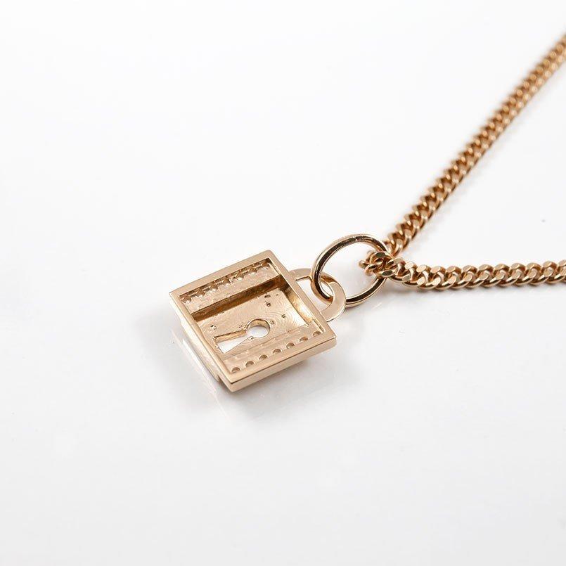 ネックレス トップ メンズ 喜平 ダイヤモンド ゴールド 18k ピンクゴールドk18 南京錠 鍵 キー 18金 ダイヤ パドロック キヘイチェーン 送料無料 人気 saleの画像