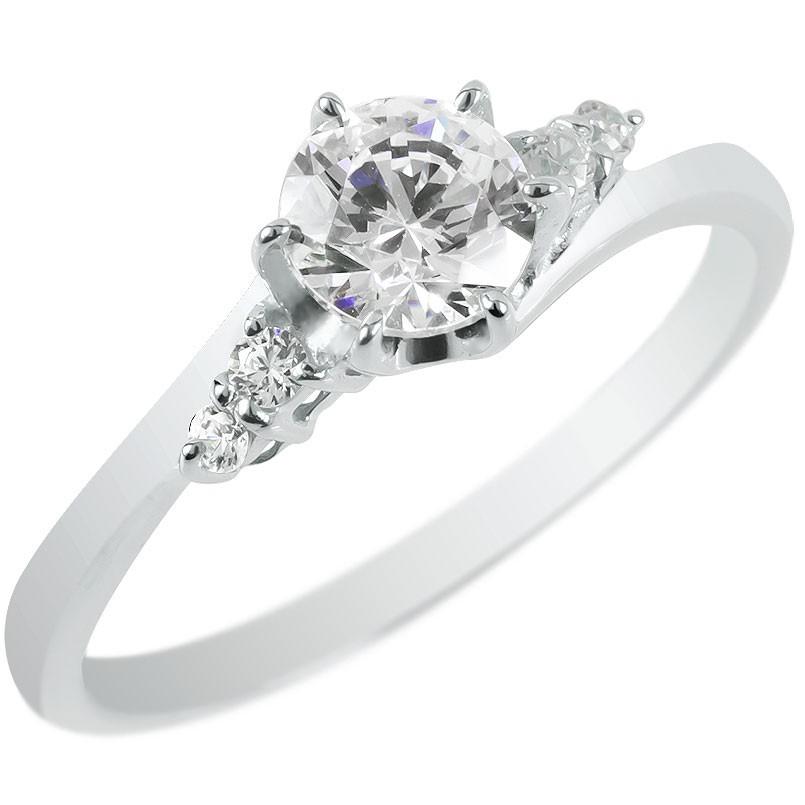 婚約指輪 ダイヤ 安い 18金 リング ダイヤモンド 一粒 ゴールド 鑑定書付き 0.57ct SI 指輪 ホワイトゴールドk18 エンゲージリング 送料無料 セール SALE