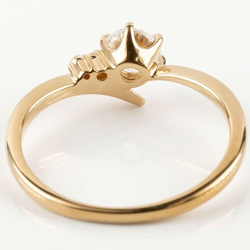 リング ゴールド 婚約指輪 ダイヤ 安い 18金ダイヤモンド 一粒 鑑定書付き 0.57ct SI 指輪 18k ピンクゴールドk18 エンゲージリング 送料無料 セール SALE_2