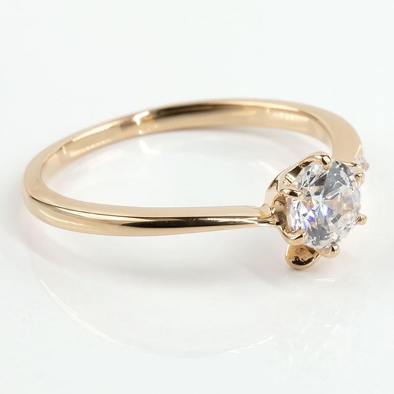 リング ゴールド 婚約指輪 ダイヤ 安い 18金ダイヤモンド 一粒 鑑定書付き 0.57ct SI 指輪 18k ピンクゴールドk18 エンゲージリング 送料無料 セール SALE_3