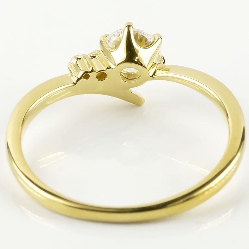 リング ゴールド 婚約指輪 ダイヤ 安い 18金ダイヤモンド 一粒 鑑定書付き 0.57ct SI 指輪 18k イエローゴールドk18 エンゲージリング 送料無料 セール SALE_2