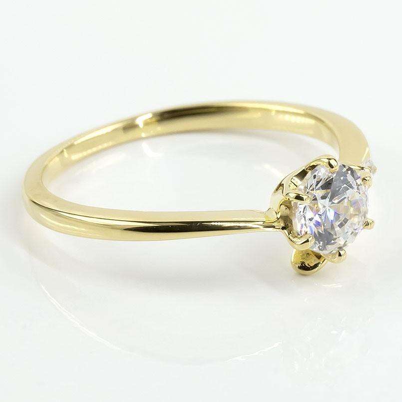 リング ゴールド 婚約指輪 ダイヤ 安い 18金ダイヤモンド 一粒 鑑定書付き 0.57ct SI 指輪 18k イエローゴールドk18 エンゲージリング 送料無料 セール SALE_3