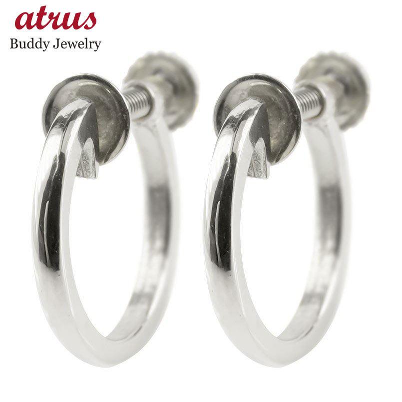 初期化済 プラチナ イヤリング フープ レディース pt900 リング