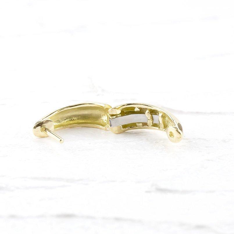 18金 フープピアス レディース 片耳 ゴールド 18k リング ピアス 普段使い 中折れ式 ペアシェイプ型 イエローゴールドk18 シンプル 人気 送料無料 セール saleの画像