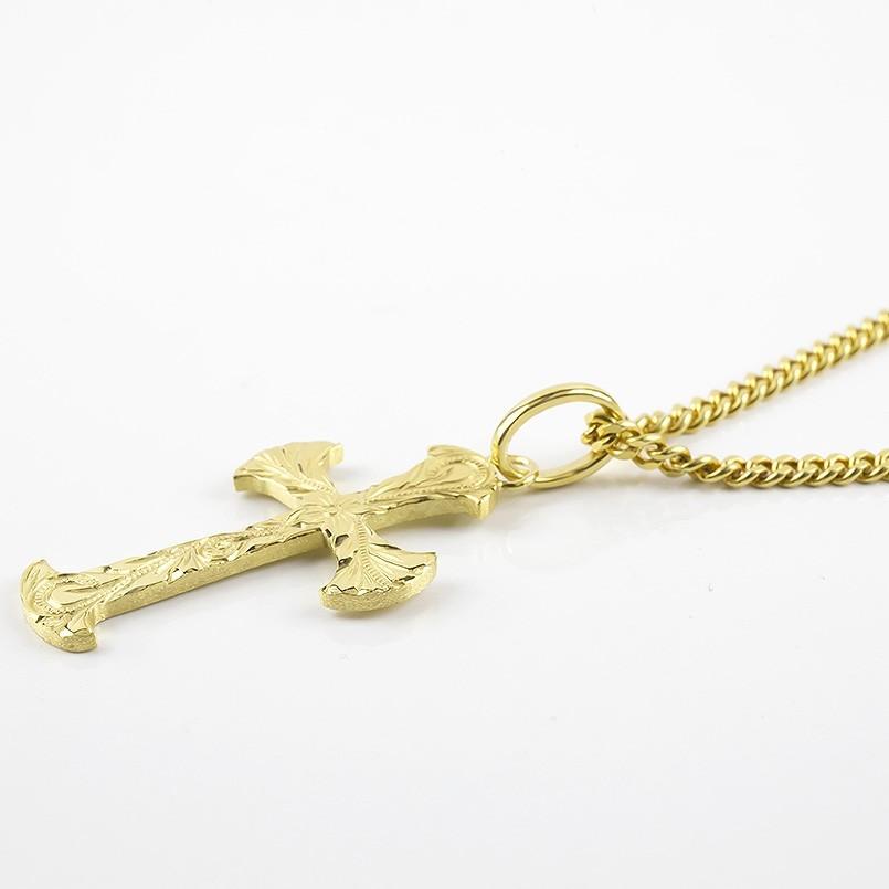 【クーポン】 18金 ネックレス メンズ ハワイアンジュエリー 喜平 クロス ペンダント トップ ゴールド 18K イエローゴールドk18 シンプル 十字架 送料無料 セール SALE 【YW2391981460】(83600円)