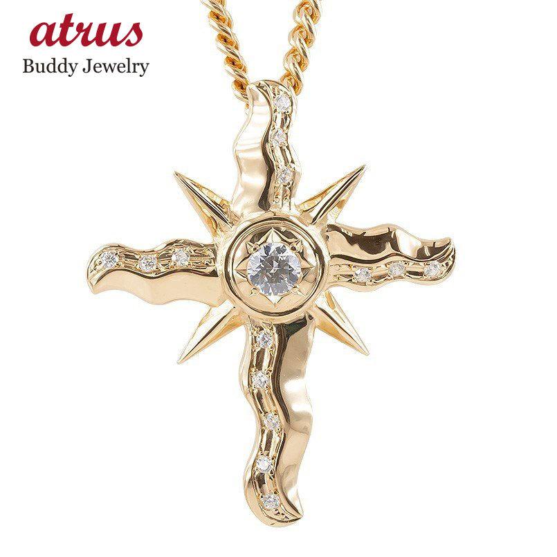 18金 ネックレス トップ メンズ トップ 喜平用 キュービックジルコニア 太陽 クロス トップ ゴールド 18k ピンクゴールドk18 十字架 チェーン 送料無料 cgcmba ジュエリー工房アトラス 通販 Yahoo ショッピング