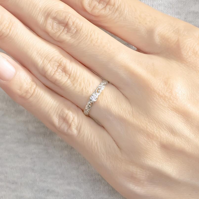 シルバー リング ダイヤモンド 一粒 ハワイアンジュエリー レディース sv925 透かし 指輪 婚約指輪 ピンキーリング シンプル 人気 送料無料 セール SALEの画像