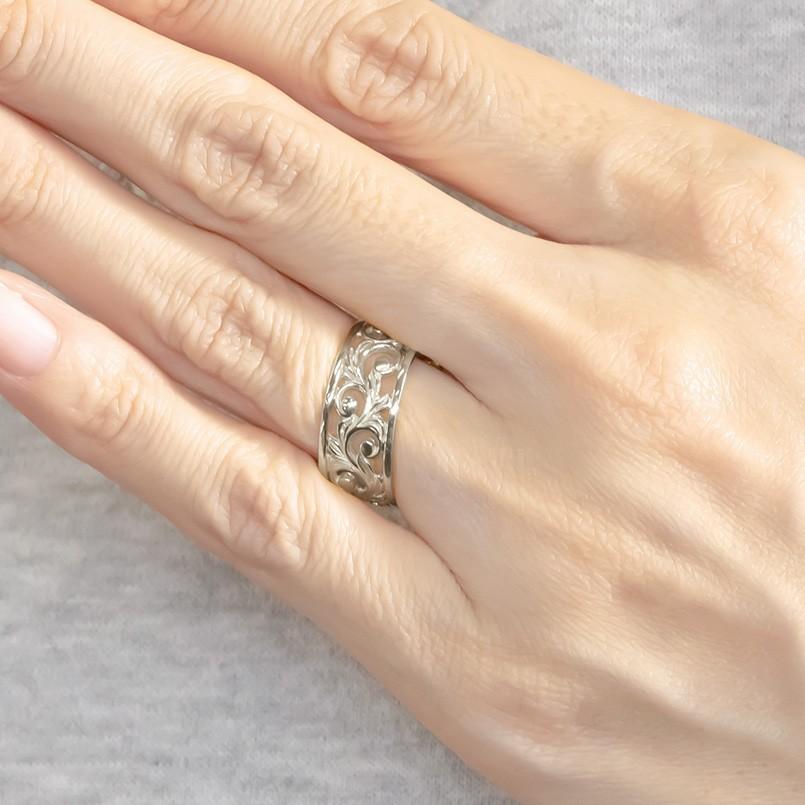 シルバー リング レディース sv925 太め ハワイアンジュエリー指輪 透かし 幅広 婚約指輪 安いピンキーリング シンプル 女性 送料無料 セール SALE｜atrus｜03