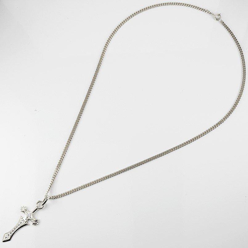 ネックレス メンズ トップ 喜平用 キュービックジルコニア 剣 ダガー ソード ペンダントトップ シルバー sv925 チェーン キヘイ 男性 送料無料 セール saleの画像