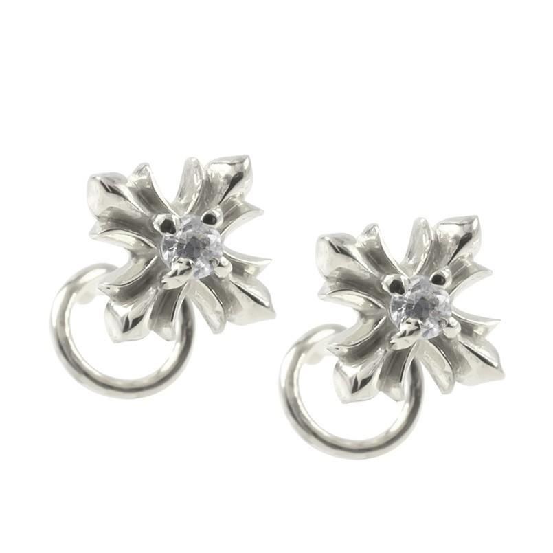 福袋セール クロス キャッチのいらない ピアス オリジナルピアス ノンキャッチピアス ダイヤモンド 人気 新春初売り 送料無料 シンプル 十字架 ホワイトゴールドk10 キャッチナッシャー 10k ゴールド 一粒 レディースアクセサリー Hairstylezz Com