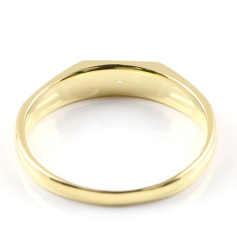 ジュエリー工房アトラス 18金 リング メンズ ゴールド 印台