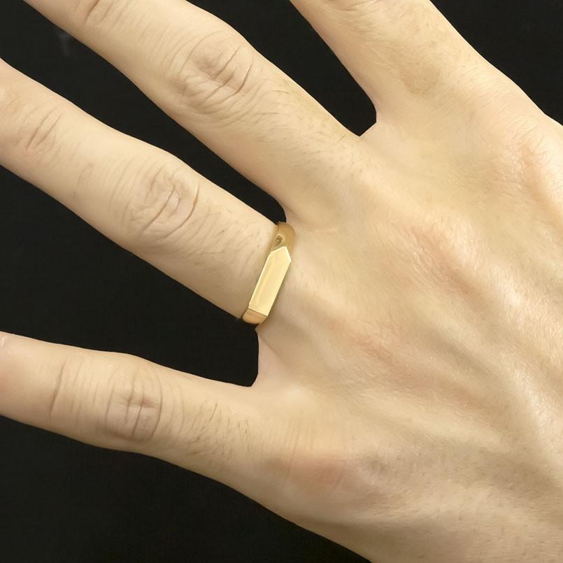 リング 指輪 メンズ シンプル ゴールド 16号 - 通販 - guianegro.com.br