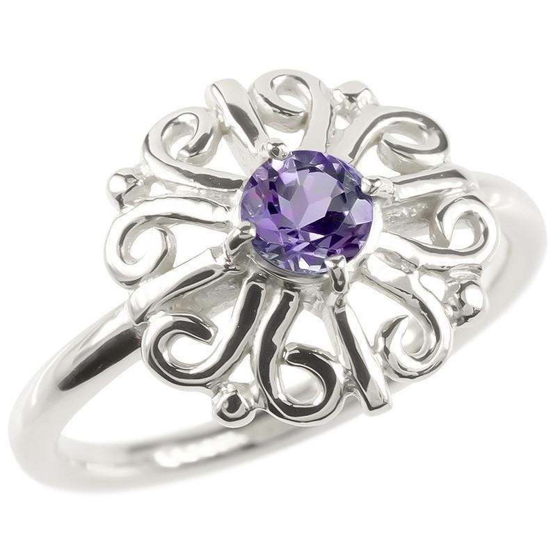最新の激安 ゴールド リング アメジスト レディース 指輪 ホワイトゴールドk10 婚約指輪 エンゲージリング ピンキーリング 透かし アラベスク アンティーク 花 超人気の Mtkbrasil Com Br