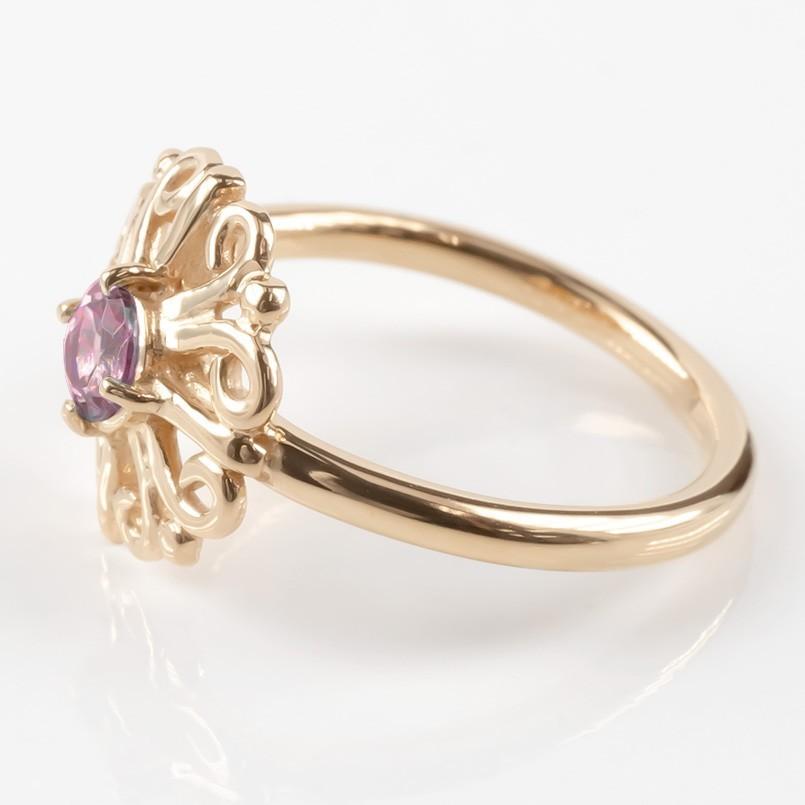 柔らかな質感の エンゲージリング 安い 婚約指輪 ピンクゴールドk18 指輪 レディース ピンクトルマリン ゴールド リング 18金 ピンキーリング 母の日 花 アラベスク ピンキーリング My刻印サービス M Www Thebrookinn Ie