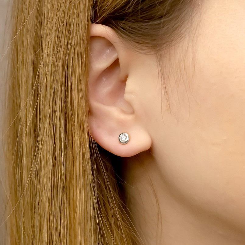 プラチナ ピアス ダイヤモンド 一粒 pt900 pt850 片耳 レディース キャッチのいらないピアス キャッチナッシャー あすつく 送料無料 セール saleの画像