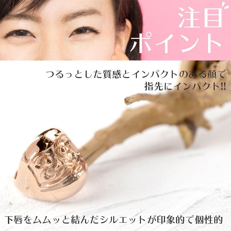 ゴールド リング だるま 指輪 10K ピンクゴールドk10 幅広 婚約指輪 安い ピンキーリング ダルマ 達磨 お守り アミュレット 女性 送料無料 セール saleの画像