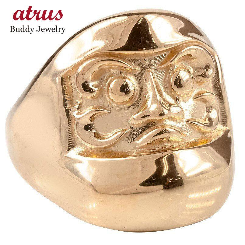 18金 リング だるま メンズ 幅広 指輪 ゴールド 18k ピンクゴールドk18 地金 ピンキーリング ダルマ 達磨 お守り アミュレット 男性 送料無料 Arexlink Com Tw