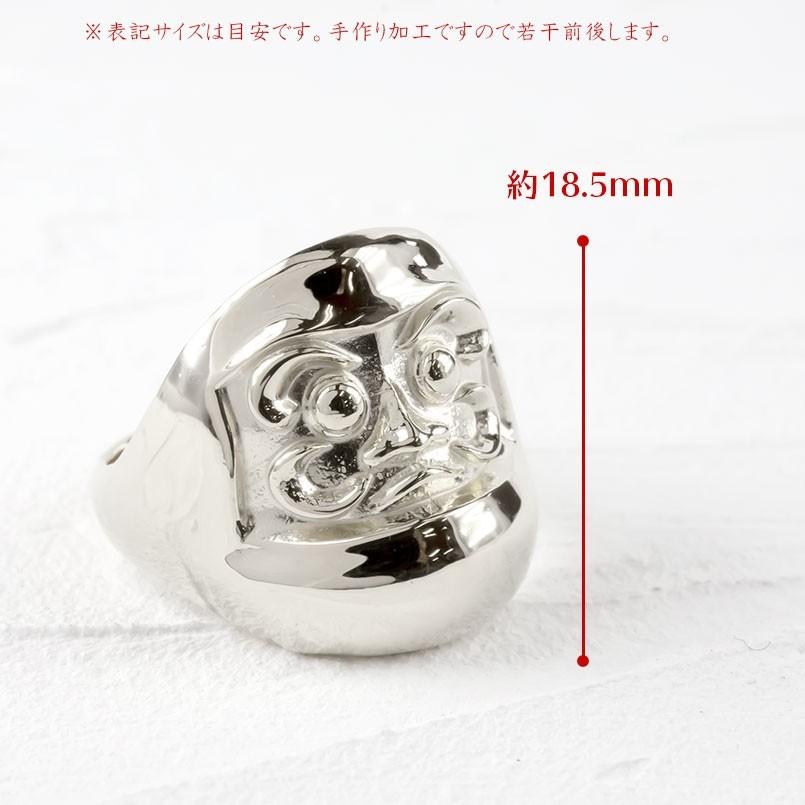 婚約指輪 安い ゴールド リング だるま 指輪 10K ホワイトゴールドk10 幅広 ピンキーリング ダルマ 達磨 お守り アミュレット 女性 送料無料 セール saleの画像