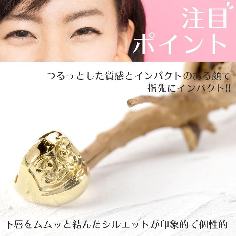 ゴールド リング だるま 指輪 10K イエローゴールドk10 幅広 婚約指輪 安い ピンキーリング ダルマ 達磨 お守り アミュレット 送料無料 セール saleの画像
