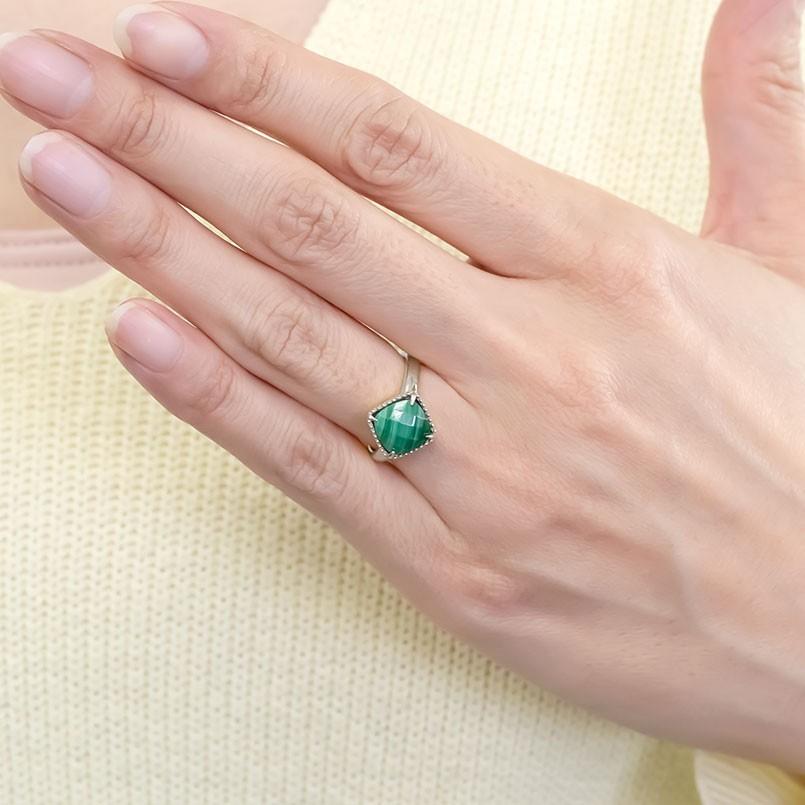婚約指輪 安い プラチナ リング マラカイト レディース 指輪 pt900 ミル打ち エンゲージリング ピンキーリング シンプル リング 女性 送料無料 セール saleの画像