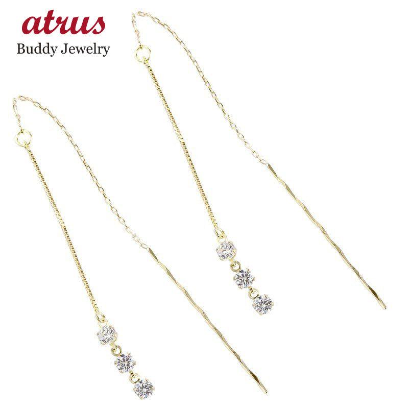 K18 18金　18k ロングピアス　バー　キュービックジルコニア⑧ペア♡#25 楽天市場】k18 バー ピアス 18金 18k バーピアス キュービック