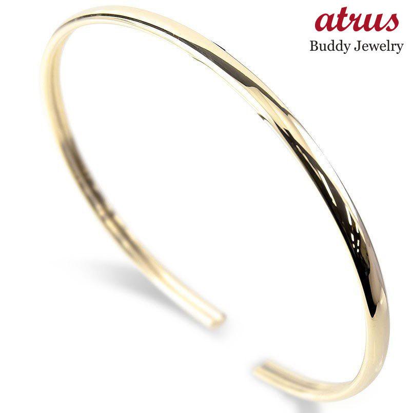 18金 レディース バングル ブレスレット ゴールド 18k イエローゴールドk18 シンプル 地金 細身 女性 送料無料 セール SALE :200501100y103:ジュエリー工房アトラス 通販 クリアバングル イエローゴールド