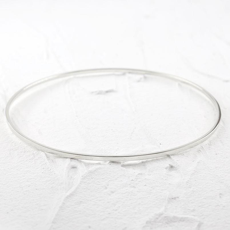 バングル ブレスレット シンプル シルバー レディース 地金 細身 sv925 輪 女性 鍛造 送料無料 セール saleの画像
