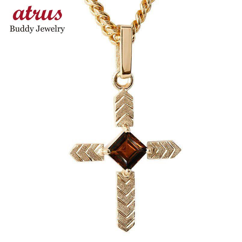 憧れ つや消し クロス ガーネット 喜平 トップ メンズ ネックレス ゴールド お守りとしても人気のクロスデザイン メンズジュエリー ペンダントトップ 人気 クリスマス 送料無料 男性 キヘイ 十字架 ピンクゴールドk10 10k メンズアクセサリー