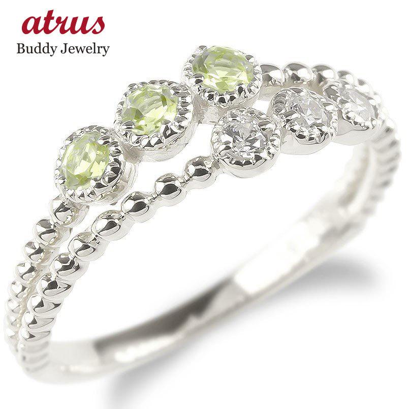 シルバー リング レディース キュービックジルコニア ペリドット 2連 指輪 Sv925 ボール 婚約指輪 安い エンゲージリング ピンキーリング 女性 人気 送料無料 200526100cps100 ジュエリー工房アトラス 通販 Yahoo ショッピング