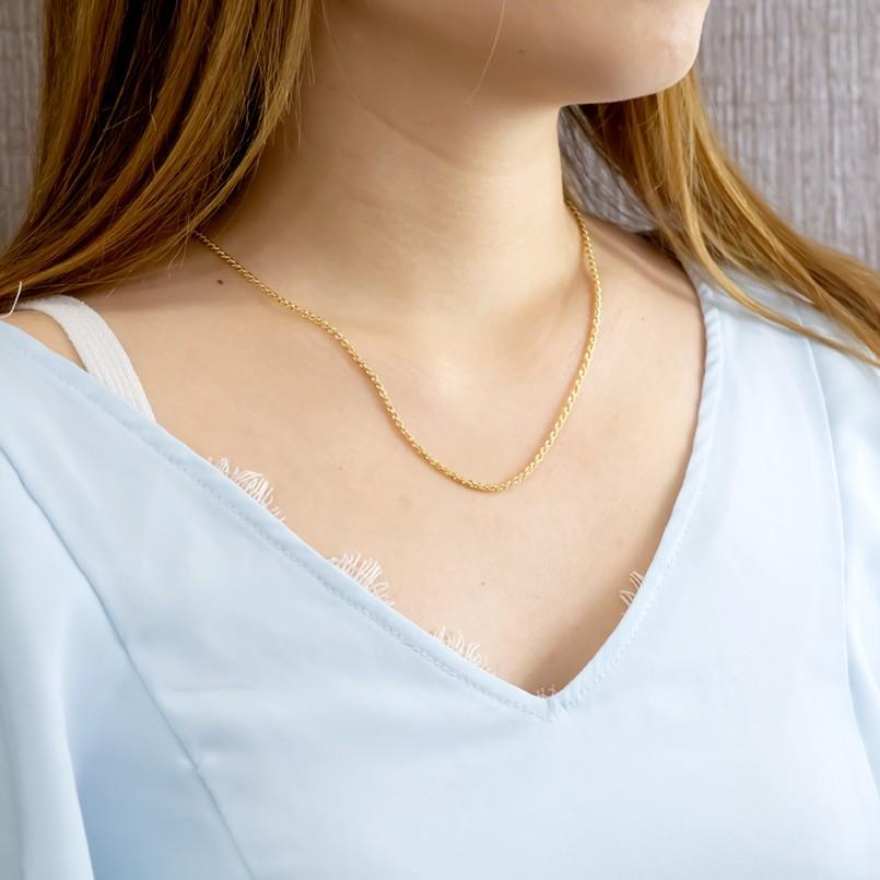 18金 ネックレス チェーン レディース ロープチェーン 中空 ゴールド 18K イエローゴールドk18 地金ネックレス チェーンのみ 送料無料 セール saleの画像