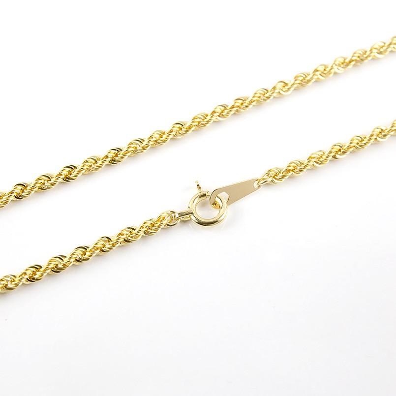 18金 ネックレス チェーンのみ 45cm レディース ロープチェーン 中空 ゴールド 18K イエローゴールドk18 地金 送料無料 セール saleの画像