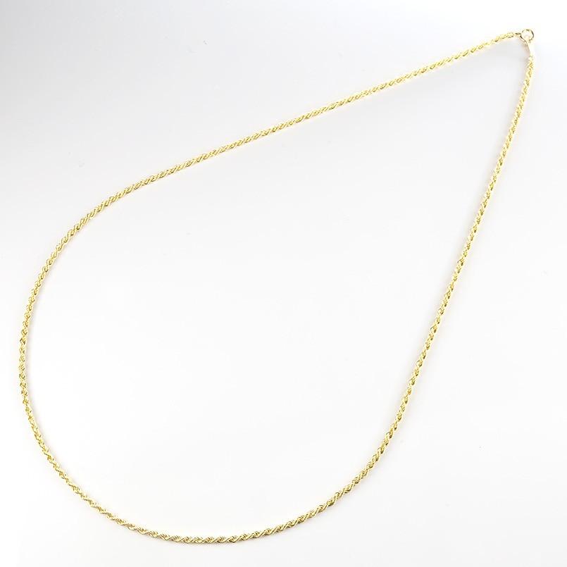 18金 ネックレス チェーン レディース ロープチェーン 中空 ゴールド 18K イエローゴールドk18 地金ネックレス チェーンのみ 送料無料 セール saleの画像