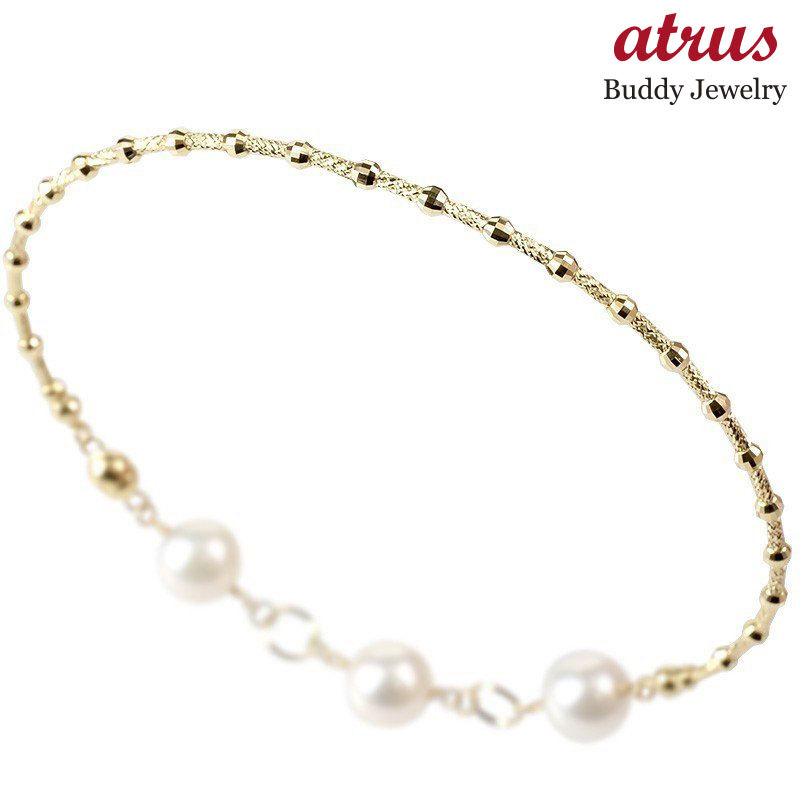18金 ブレスレット パール バングル レディース 形状記憶 マグネット 18K ゴールド イエローゴールドk18 アコヤ真珠 あすつく 送料無料  セール SALE :200617mro100y:ジュエリー工房アトラス - 通販 - Yahoo!ショッピング